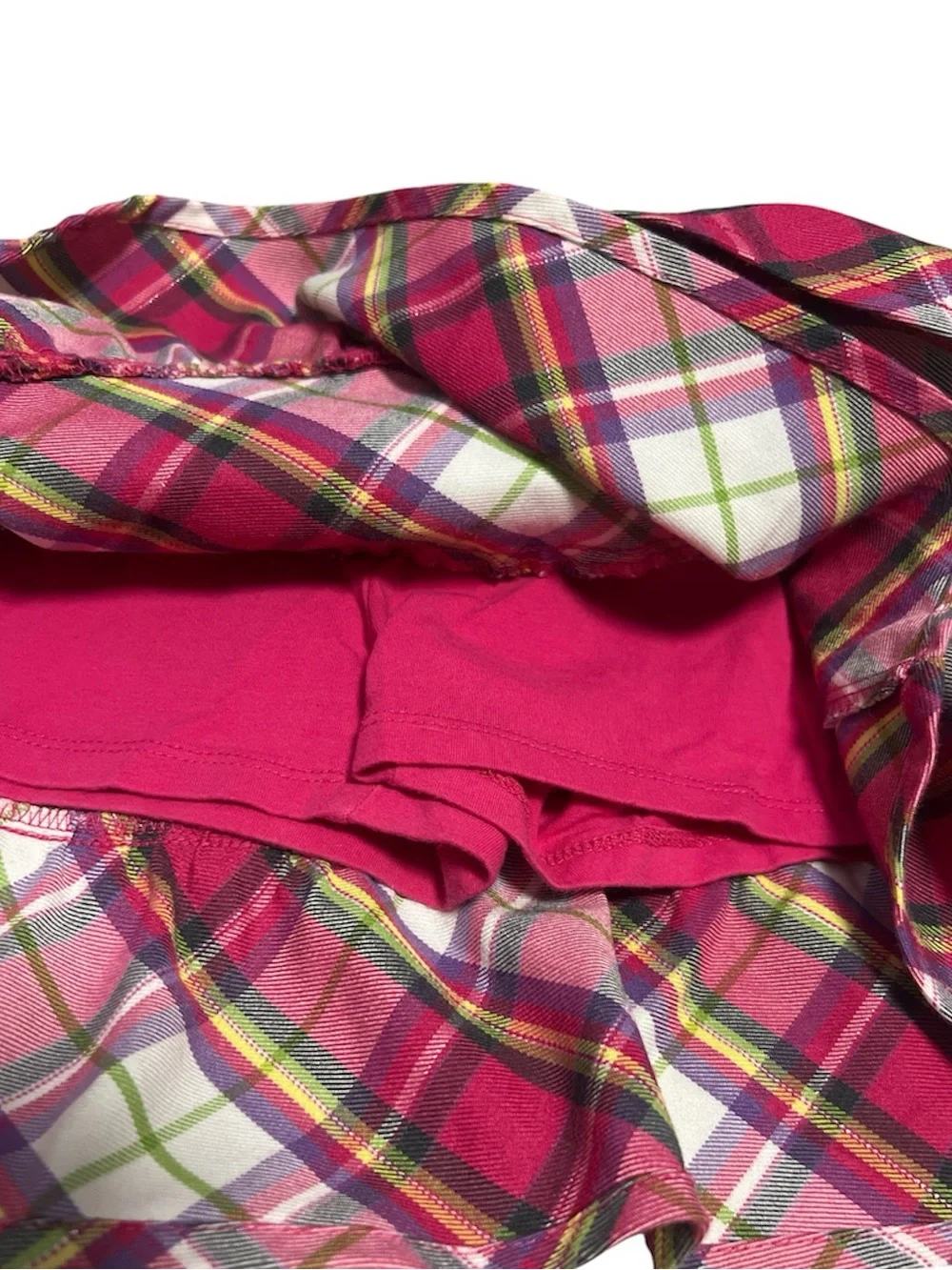 Children’s Place Plaid girls Sz 10 skirt with lined shorts.